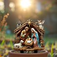 thumbnail image 1 of PEONAVET Garniture d'Insertion au Sol Naissance de Jésus Acrylique Décorative pour Plancher, 1 of 6
