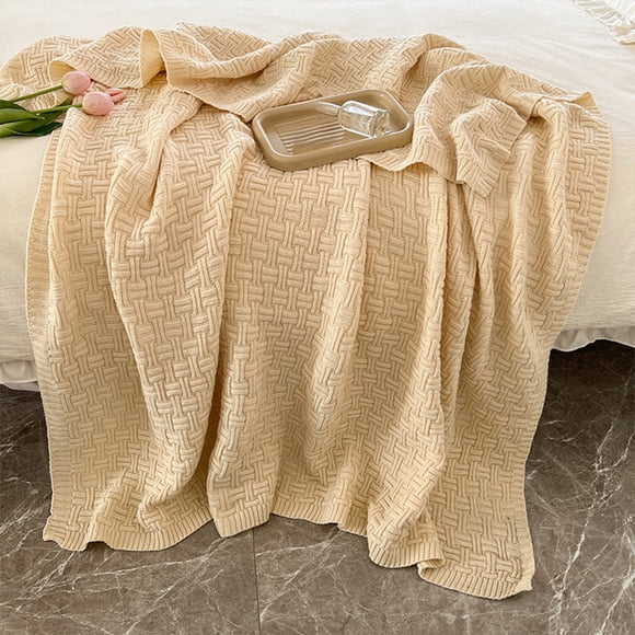 Chunky Knit Blanket,Soft Throw Blanket,Chunky Knit Blanket Throw Hand Knitted Throw Blanket Soft Thick Yarn Cable Knit Blanket Cute Rope Knot Crochet Throw Blankets for Couch Bed Sofa,Sofa Bed Couch
