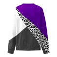 thumbnail image 4 of 50 % de Rabais Liquidation Chandail en Molleton Surdimensionné pour Femmes 2023 Col Rond Mode Décontracté Manches Longues Imprimé Chandail en Molleton Haut Blouse, 4 of 5