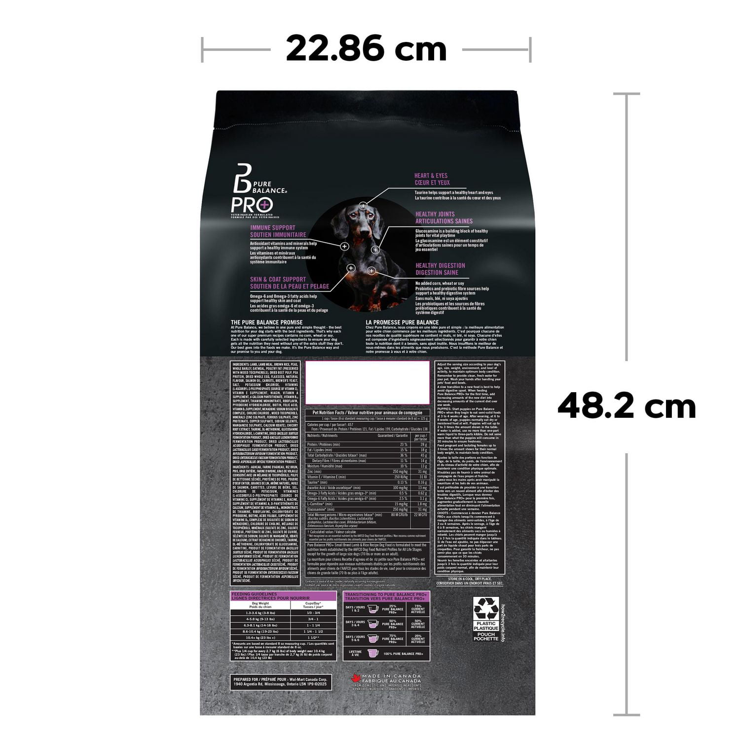 Pure Balance Pro+ Petite Race, Recette d'Agneau et de Riz Nourriture Sèche pour Chiens 3.5KG