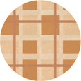 thumbnail image 1 of Ahgly Tapis Rond Lavable en Machine Intérieur Transitionnel Marron Or, 6 Pieds Rond, 1 of 7