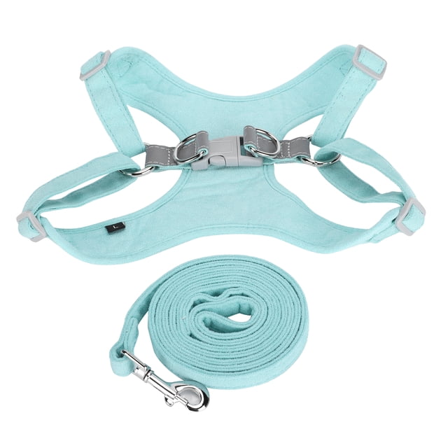 Kit de Corde de Traction Harnais pour Chien Sans Traction Étouffement Gilet Réglable Type de Collier Réfléchissant Confortable Ceinture de Respiration Vert M