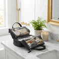 thumbnail image 3 of Equate Beauty Cosmetic Bag - Quilted 3-Compartment Pyramid Case, 3 of 7