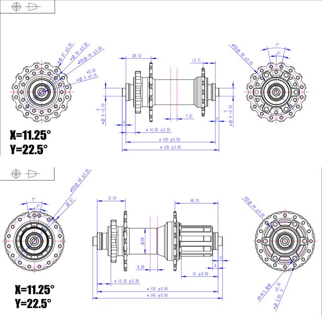 Baohd Moyeu de Roulement Format Compact Sans Bavures Réduire la Friction Fournitures de Cyclisme Installation Pratique Moyeux Métalliques Alliage d'Aluminium Arbre de Roue Noir/relâchement Rapide