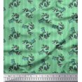 thumbnail image 1 of Soimoi Polyester Crepe Fabric Star & Owl Bird Print Sewing Fabric Yard 42 Inch Wide, 1 of 3