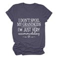 thumbnail image 1 of LUOGENLI T-shirts pour Femme pour Femmes T-Shirt Uni Décontracté Mode à Lettres Imprimées Col Rond Manches Courtes T-Shirt Haut 4TG T-shirts pour Femmes T-shirts Graphiques T-shirts de la Saint-Valentin Gris Foncé m, 1 of 3