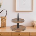 thumbnail image 3 of Mango Wood 2 Tier Round Cake Stand Natural & Black, 3 of 3