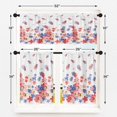 thumbnail image 5 of Floral Kitchen Curtains Window Curtains Valance and Tier Set 36 Inch, Blue Pink Flowers Spring Rod Pocket Short Tier Curtain, Abstract Small Cafe Curtains for Kitchen Decor, 5 of 5