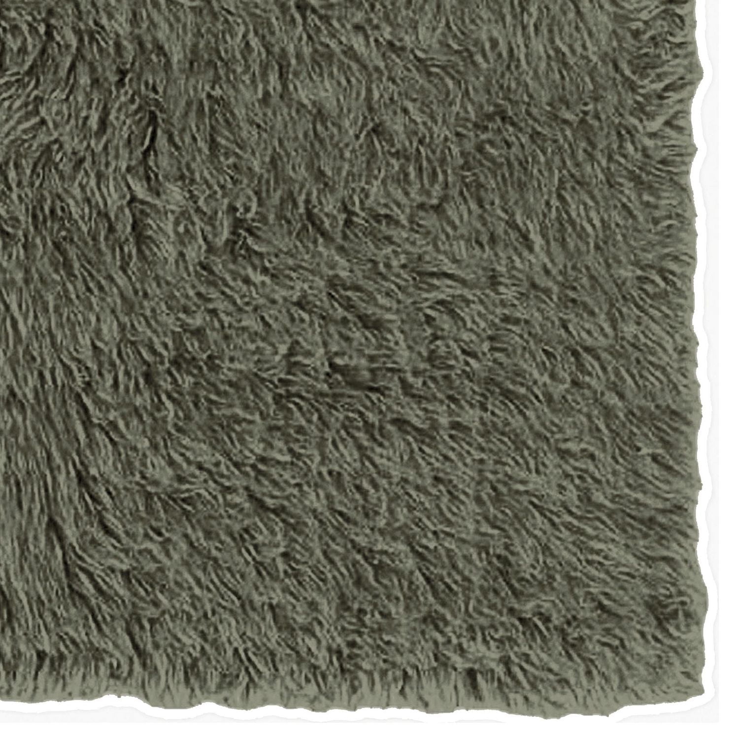 New Flokati 1400gr 3'6" x 5'6" Accent Rug, Olive