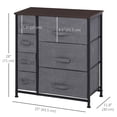 thumbnail image 3 of HOMCOM Commode pour Chambre avec 7 Tiroirs, Commode en Tissu, Gris Foncé, 3 of 10
