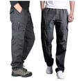 thumbnail image 2 of UVEASISHA Pantalon Cargo Tactique Homme Coupe Décontractée Pantalon de Randonnée Cargo de Travail avec Multi-Poches Coton Ripstop Pantalon d'Escalade Léger Soldes de Printemps,Gris,G, 2 of 7