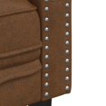 thumbnail image 5 of vidaXL Chesterfield Sofa Chair Brown Faux Suede Leather, 5 of 5