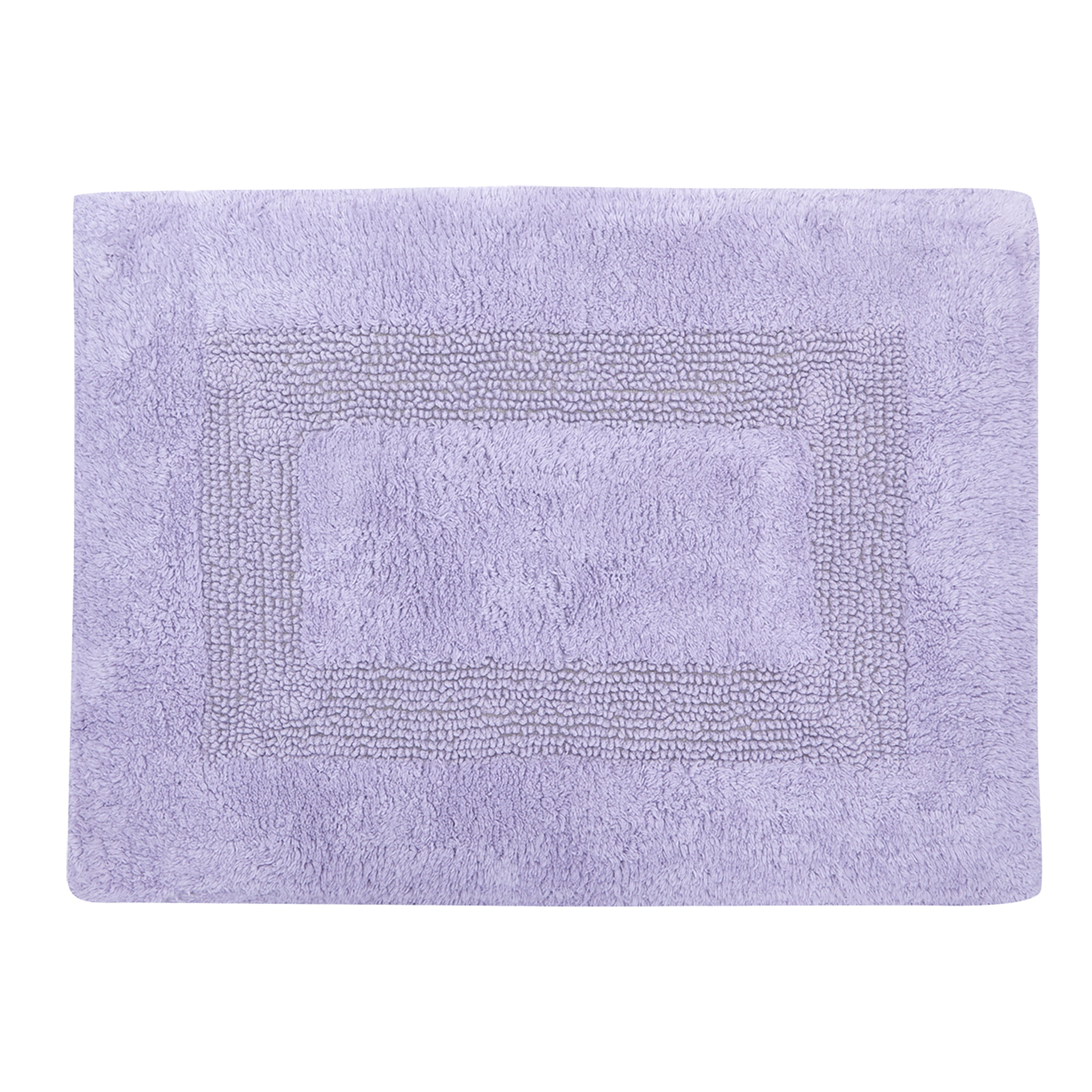 Mainstays Racetrack 100% Cotton Lilac Bath Rug, 17" x 24"