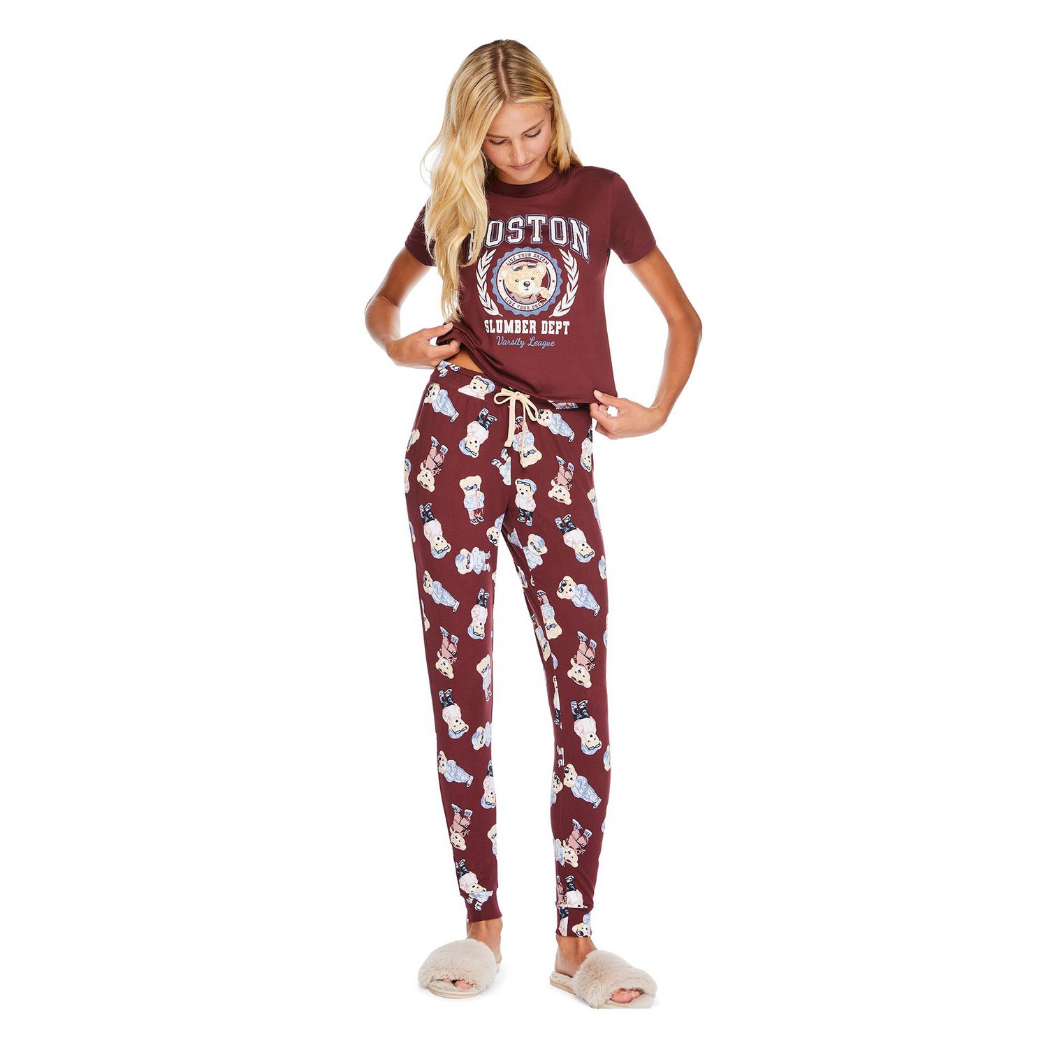 No Boundaries Women's Pajama 2-Piece Set