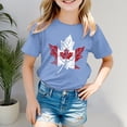 thumbnail image 2 of PMVFHDE Canada Day T-Shirt à Motif Imprimé de Feuille d'Érable Haut Musical Filles T-Shirt à Manches Courtes T-Shirt d'Été à Col Rond Coupe Décontractée Chandails de Base, 2 of 4