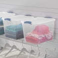 thumbnail image 3 of Sterilite 26 Liter Latch Box, Small Clear Plastic Storage Bin with Lid, Blue Latch, 3 of 5