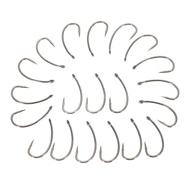Yeacher 20pcs Fishing Hooks Crank Hook Barbed Fishhooks Fish Hooks High Carbon Steel Barbed Fishing Hook Carp Barbel Tench Coarse Fishing Tackle