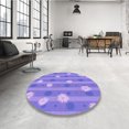 thumbnail image 4 of Ahgly Company Tapis d'Intérieur Lavable en Machine Carré Transitionnel Mimosa Violet, 6 Pieds Carré, 4 of 7