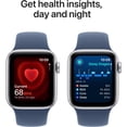 thumbnail image 3 of Apple Watch SE2 40mm GPS Silver Aluminum Case with Denim Sport Band M/L, 3 of 3
