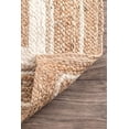 thumbnail image 5 of Indian Handmade Braided Pure Jute with White Design Area Rugs , Floor Decor Carpet Size 5 x 5 Square Feet ( 150 cm x 150 cm ), 5 of 5