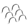 thumbnail image 1 of Unique Bargains 6Pack 4-31/64' Cable Clamp U Shape Stainless Steel Rubber Cushioned Pipe Strap, 1 of 5