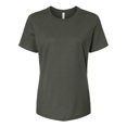 thumbnail image 1 of BELLA+CANVAS 6400 - T-Shirt en Jersey à Manches Courtes Décontracté, L, Vert Militaire, 1 of 2