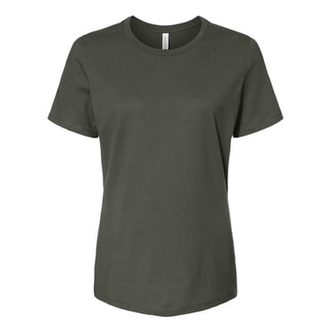 Bella Canvas 6400 - Relaxed Short Sleeve Jersey T-Shirt, L, Military Green