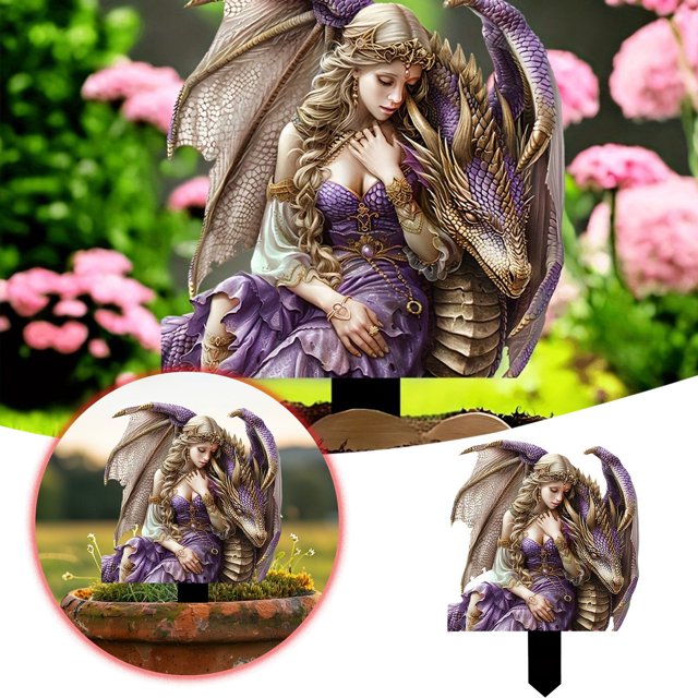 WIFKLSIIPG Acrylic Female Garden Socket Decorative Stake Birthday Decoration Accessories(Purple)