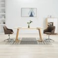 thumbnail image 1 of vidaXL Chaises de Salle à Manger Pivotantes 2 Pcs Tissu Brun, 1 of 5