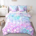 thumbnail image 1 of Erosebridal Bling Galaxy Bedding Sets Queen Size, Abstract Geoemtry Comforter Sets with Sheets, Gradient Sequin print Decor, Reversible, 1 of 5