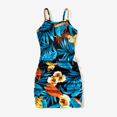 thumbnail image 2 of PatPat Family Matching Floral Panel T-shirt and Floral Ruched Drawstring Side Strap Dress Sets, 2 of 7