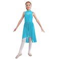 thumbnail image 1 of RUNQHUI Robe de Danse Ballet Lyrique Sans Manches pour Filles avec Strass, Justaucorps Latin Jazz Moderne Turquoise 8, 1 of 7