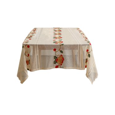 Rbaofujie Home Decor Christmas Tablecloth Embroidery Lace Tablecloth Living Room Kitchen Nonslip Decorative Cover Cloth Table Mat 240cm Long 140cm Wide Christmas Gifts
