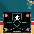 thumbnail image 1 of DYNWAVECA Tapis de Jeu de Pieds de Basketball Tapis de Dribble de Basketball Poignée Antidérapante Entraîneur de Dribble Intérieur Tapis de Pas de Basketball Ligne Bleue, 1 of 10