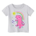 thumbnail image 1 of 6x T-Shirt Lépreux Filles Garçon et Fille Mode Décontractée Imprimé Col Rond Manches Courtes T-Shirt Haut, 1 of 3
