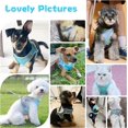 thumbnail image 4 of Enkarl Soft Small Dog Harness and Leash Set Step in Air Mesh Puppy Harness Leash Easy Walk Dog Harness Vest Adjustable Reflective No Pull Dog Harnesses for Small Dogs Cats (Blue Grey, L), 4 of 8
