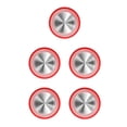 thumbnail image 3 of Ruiboury Mobile Phone Game Joystick Practical Screen Sucker Rocker Gamepad Button Controller Assist Joypad Gaming Supplies Red 5Set, 3 of 6