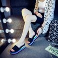 thumbnail image 4 of Womens Summer Slippers Platform High-heel Rainbow Platform Wedges Shoes, 4 of 9