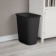 thumbnail image 4 of Sterilite Rectangular Wastebasket 9 Gallon Open Top Trash Bin, 6 Pack, Black, 4 of 4