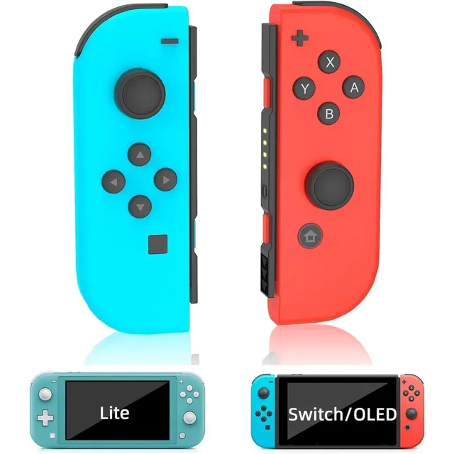 Remplacement pour Manette Switch Compatible avec Switch/Lite/OLED, Manette Sans Fil Prenant en Charge la Double Vibration, Gyroscope 6 Axes, Réveil, Commandes de Mouvement, Capture d'Écran, G/d