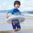 thumbnail image 4 of MIASHUI Boys One Piece Swimsuits Dinosaur Rash Guard Swimwear with Swimming Cap,Sky Blue,4-5 Years, 4 of 8