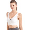thumbnail image 1 of maskred Polyester Made Sports Bra Breathable And Fine Stitching For Comfortable Fit Wide Application Bra Top white 3XL, 1 of 1