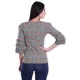 thumbnail image 4 of Moomaya Ruffle Sleeve Printed Cotton Womens Tops Plus Size Short T-Shirt Top, 4 of 4
