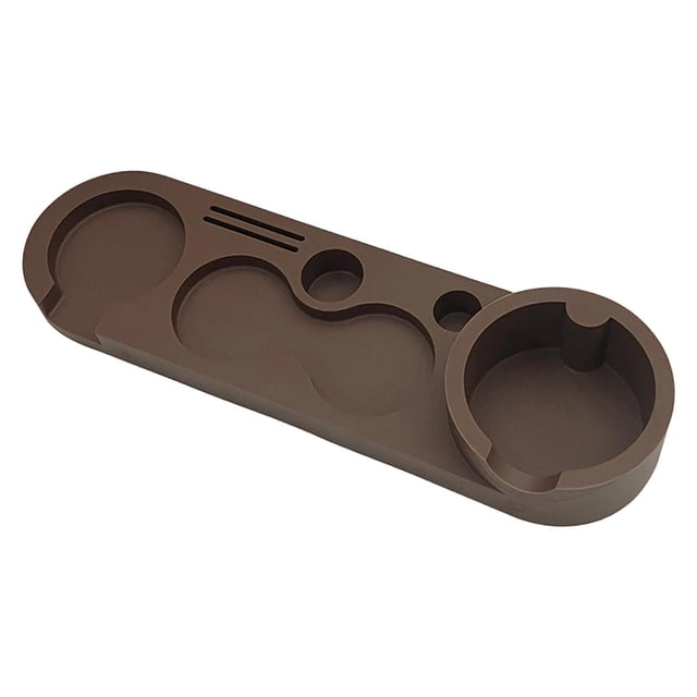 veasfak Coffee Tamper Station Stand Gifts Support Base for Bar Shop Espresso Machine Brown