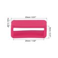 thumbnail image 2 of Unique Bargains Watch Band Strap Loops Silicone for 19mm Width Watch Band, Rose Red 4 Pack, 2 of 5