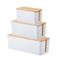 thumbnail image 3 of Decodeary Desk Box Organizer Cable Desk Storage Tough Clutters Box For Tough Cables Black S, 3 of 6