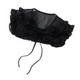 thumbnail image 4 of Fashion Chiffon False Collar Shawl Ruffle Dress Decor Accessories Black, 4 of 8