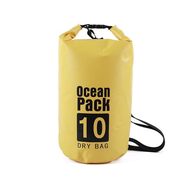 Waterproof Bags Multifunctional Outdoor Backpack Large-Capacity Equipment Foldable Kayak Rafting Bag Pool Beach Sports Yellow 2L Single Shoulder