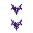 thumbnail image 2 of maskred Beautiful And Easy To Rhinestones Applique Sew On Beads Trim Patches Versatile Beautiful And Elegant purple 2Set, 2 of 6