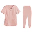 thumbnail image 4 of lionlar Female Scrub Set Classic Short Sleeved Elastic Waist Soft Nurse Work Clothes XXL, 4 of 9